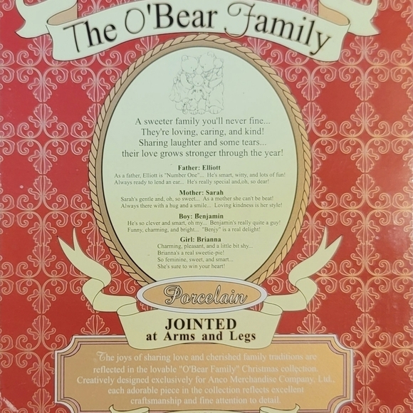 Benjamin bear 1997 vintage The O'Bear Family Special Collectors' Edition Porcela - Picture 8 of 8